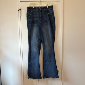 Democracy Dark Blue Flare Jeans